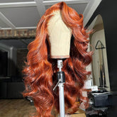 Fashionable Ginger Orange Body Loose Wave 13*4 Lace Frontal Lace Wig